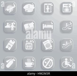 Airport  simply symbols for web and user interface Stock Vector