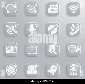 Communication icons for web icons and user interface Stock Vector