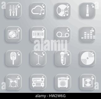 Music  simply symbols for web and user interface Stock Vector