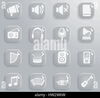 Music  simply symbols for web and user interface Stock Vector