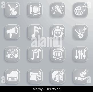 Music  simply symbols for web and user interface Stock Vector