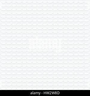 Abstract white geometric pattern, created of cut oval shape paper with shadows. Vector illustration. Stock Vector
