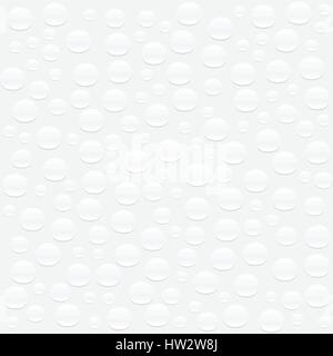 Abstract white geometric pattern, created of cut circle shape paper with shadows. Vector illustration. Stock Vector