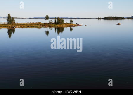 A summer landscape in Lappland, Northern Sweden Stock Photo