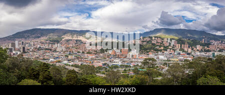 Panoramic aerial view of Medellin, Colombia Stock Photo