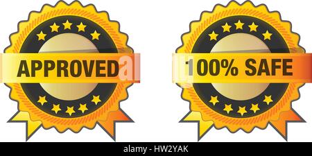 Security Label - Illustration as EPS 10 File Stock Vector
