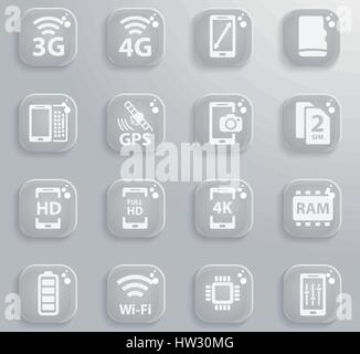 Smartphone simply symbol for web icons and user interface Stock Vector