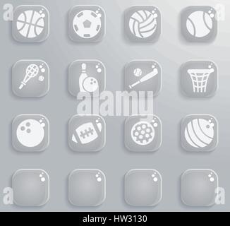 sport balls web icons for user interface design Stock Vector