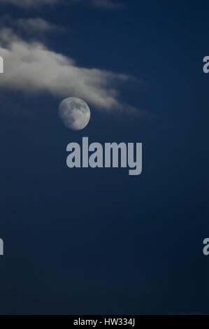moon and clouds, minimalist picture with large space for copy Stock Photo
