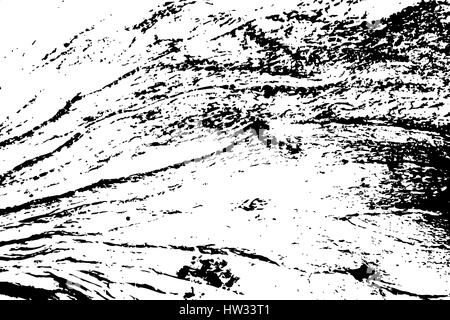 Isolated grunge texture in black and white, dirty vintage effect background resource for design project. EPS10 vector. Stock Vector