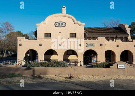 Front view of the Amtrak Station in Davis, California, USA Stock Photo