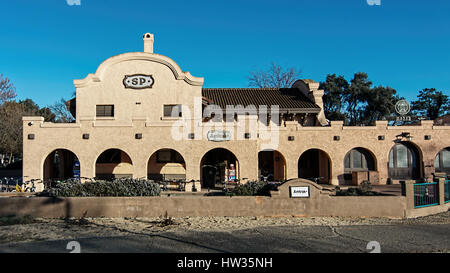 Front view of the Amtrak Station in Davis, California, USA Stock Photo
