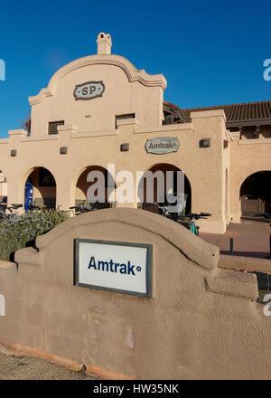 Front view of the Amtrak Station in Davis, California, USA Stock Photo