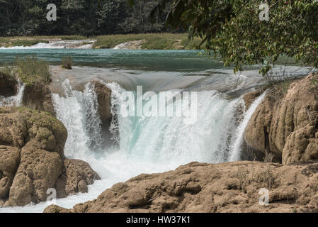 Waterfalls at Las Nubes in Chiapas State, Mexico Stock Photo