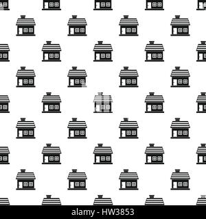 One-storey house pattern, simple style Stock Vector
