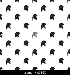 Knight helmet pattern, simple style Stock Vector