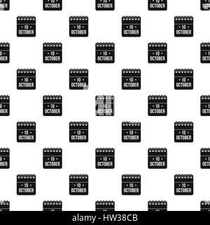 Columbus day calendar pattern, simple style Stock Vector