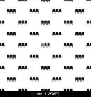 Airport seats pattern, simple style Stock Vector
