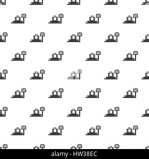 Luggage weighing pattern, simple style Stock Vector