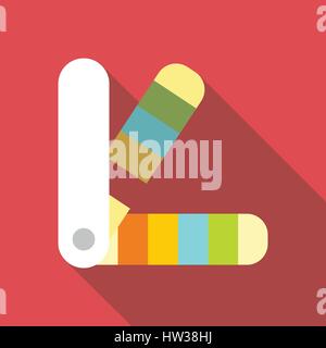 Cmyk picker icon, flat style Stock Vector