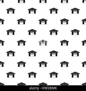Warehouse building pattern, simple style Stock Vector