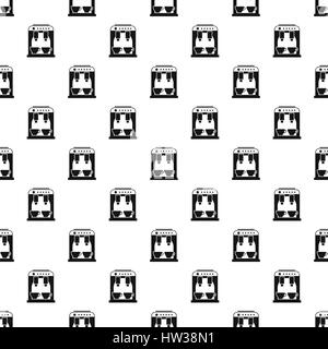 Coffee machine pattern, simple style Stock Vector