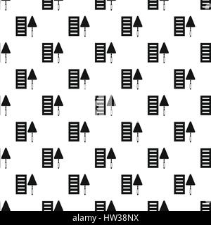 Brick and trowel pattern, simple style Stock Vector
