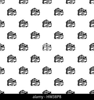 Modern building, South Korea pattern, simple style Stock Vector
