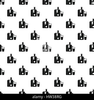 Coffee machine pattern, simple style Stock Vector
