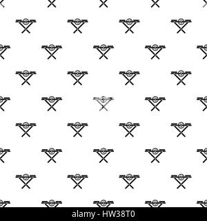 Power saw bench pattern, simple style Stock Vector