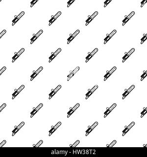Chainsaw pattern, simple style Stock Vector