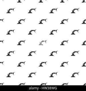 Robotic hand manipulator pattern, simple style Stock Vector