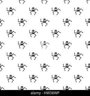 Robot pattern, simple style Stock Vector