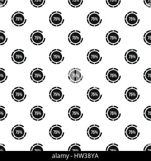 Preloader 75 percent pattern, simple style Stock Vector