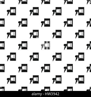 Barcode scanner pattern, simple style Stock Vector