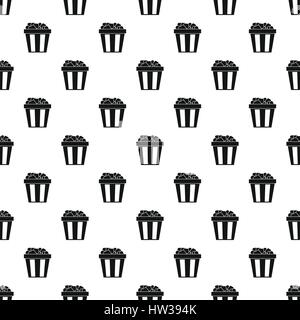 Box of popcorn pattern, simple style Stock Vector