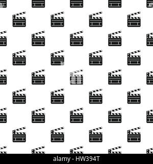 Clapperboard pattern, simple style Stock Vector