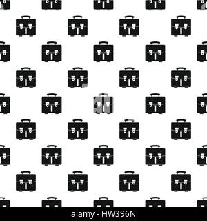 Briefcase pattern, simple style Stock Vector
