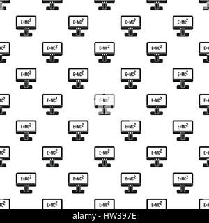 Computer monitor pattern, simple style Stock Vector