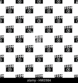 Clapperboard pattern, simple style Stock Vector