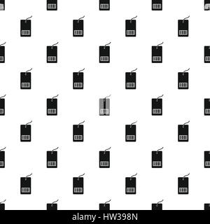 Barcode tag pattern, simple style Stock Vector