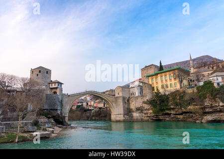 old bridge in Mostar Bosnia and Herzegovina Stock Photo