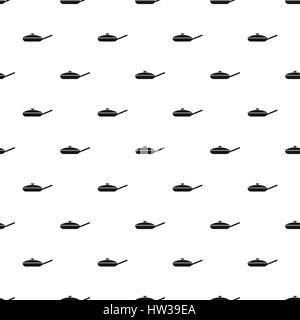 Frying pan with lid pattern, simple style Stock Vector