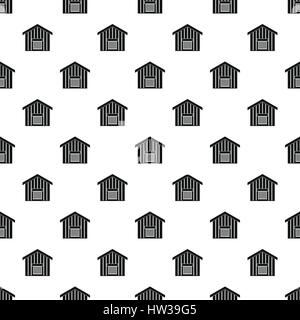 Large barn pattern, simple style Stock Vector