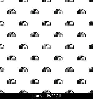Garage with automatic gate pattern, simple style Stock Vector
