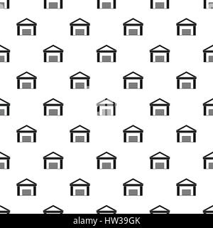 Big garage pattern, simple style Stock Vector