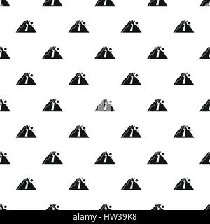 Rockfall in mountains pattern, simple style Stock Vector