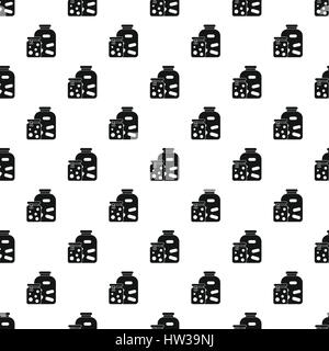Jam jars pattern, simple style Stock Vector