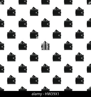 Wallet card pattern, simple style Stock Vector