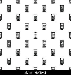 Refrigerator with products in store pattern Stock Vector